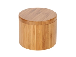 Caja de almacenamiento de condimentos, caja redonda de bambú, tapa magnética NEVEANCE