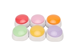 Mali 6 Botões de Gravação de Voz 30s Buzzer de Treinamento para Cães Gatos Rosa Laranja Amarelo Vermelho Roxo Verde