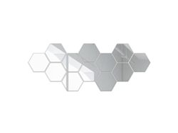 2026-hojas De Espejo Hexagonales Flexibles Autoadehesivas No De Vidrio Para Decoración Hogar Dormitorio Baño Contador