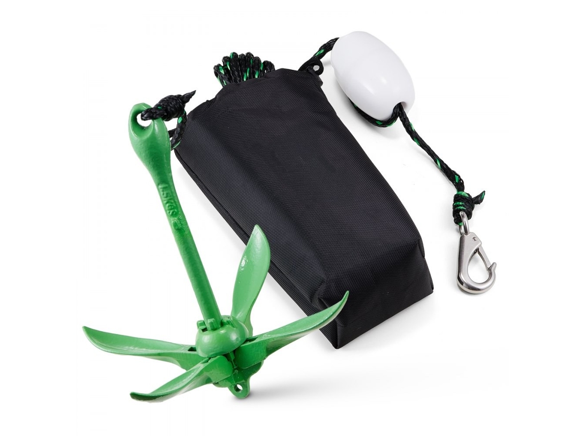 Anclaje de 1,5 kg para kayak o SUP, con cuerda náutica de 8 m, bolsa de transporte y mosquetón - TEKMAQUINAS