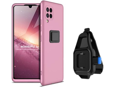 Funda Samsung A42 Slim Armor 360º con Soporte para la Cintura Rosa