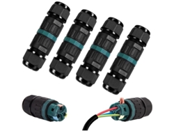 Caja De Conexiones Impermeable Ip68 - Paquete De 4 Conectores Eléctricos Externos De 2 Vías Para Cables De Tierra De Ø9-12 Mm