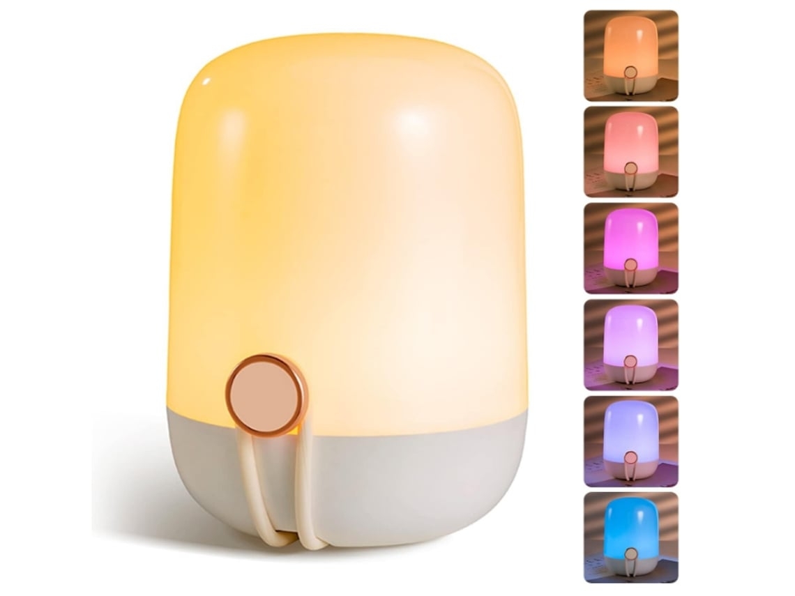 Luz nocturna LED Tw L03, recargable por USB, sensible al tacto, para habitación infantil, color blanco Vledary