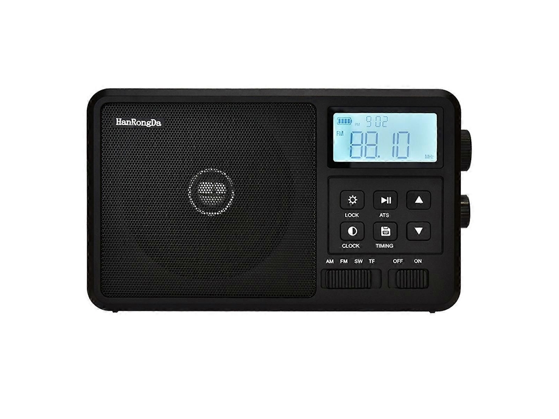 Radio portátil 206 FM AM SW con pantalla LCD grande, radio de banda completa, batería, grabadora, altavoz, UE PL GOKOCO