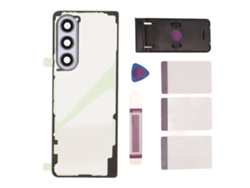 Tampa Traseira De Vidro Transparente Para Galaxy Z Fold 5 5g F946 Com Lente De Câmera E Ferramentas De Reparo Azul