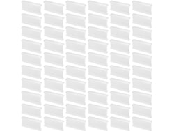 100 Portatarjetas De Plástico Transparente Para Estantes Con Clips E Insertos De Papel.