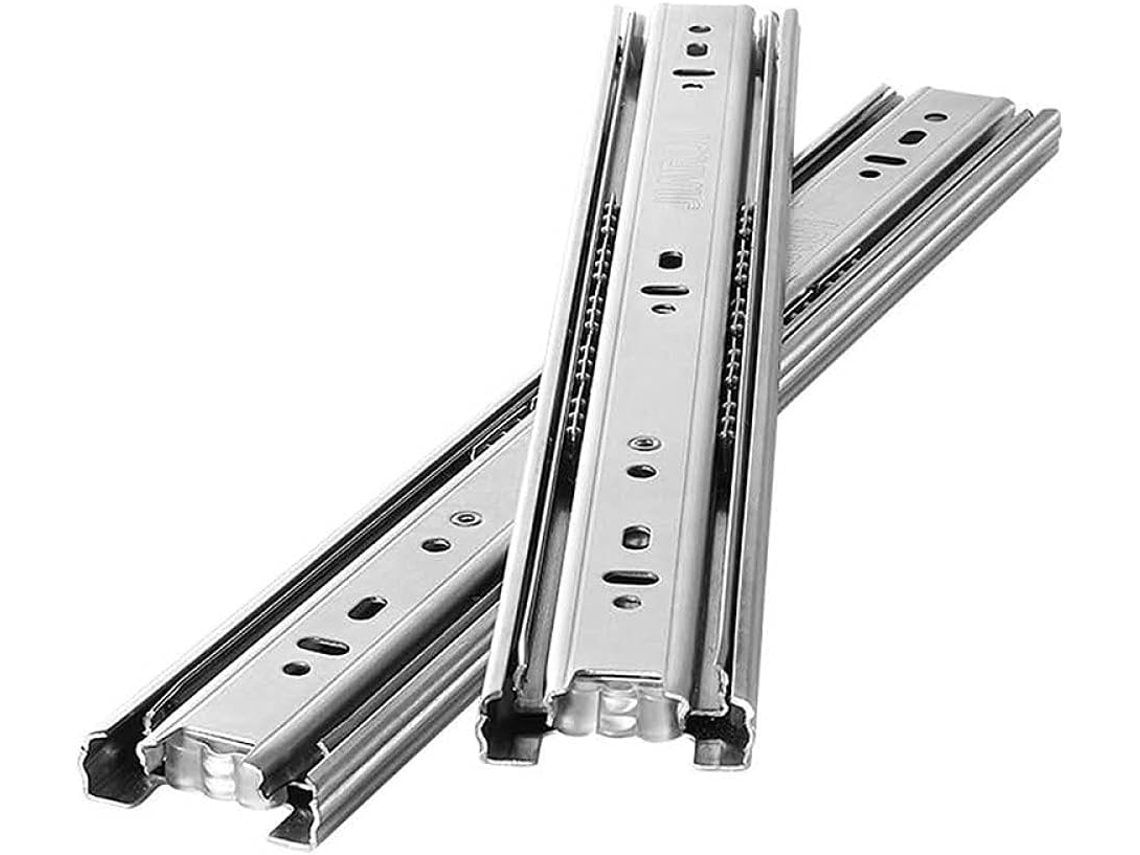Acero Inoxidable 10 22 35 El Cajón Plateado, Que Mide De 10 A 35 Pulgadas, Se Desliza Suavemente Sobre