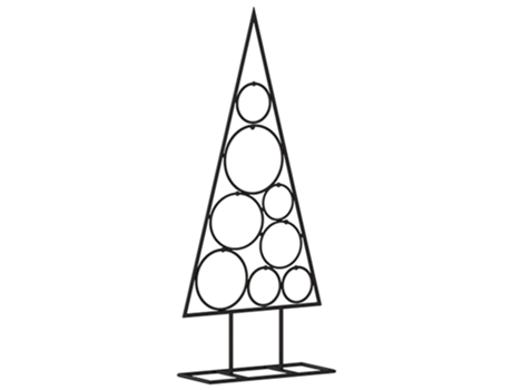 VIDAXL Árbol de Navidad para decoración metal negro 60 cm