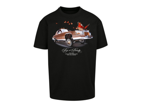 Camiseta para Unisexo MISTER TEE (2XL - Algodón - Negro)