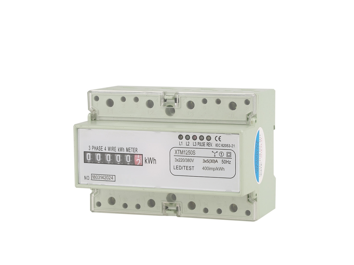 Contador De Energia Elétrico Trifásico 4 Fios Din Rail Digital Kwh 5(30)a