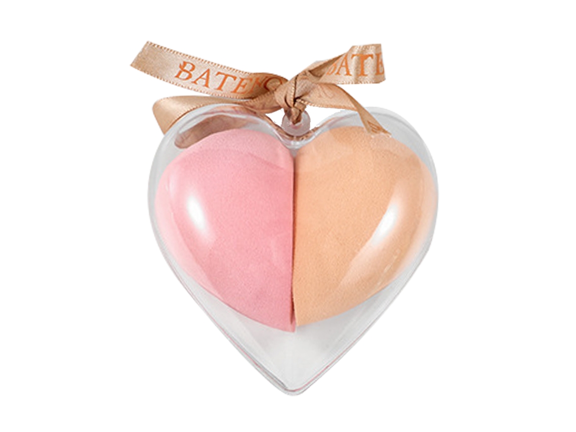 Esponja de maquillaje en forma de corazón, herramienta profesional de aplicación en seco o húmedo