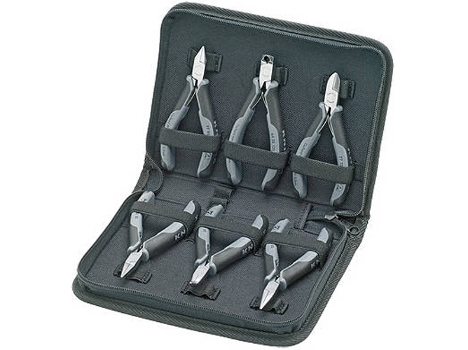 Conjunto de Alicates p/ Electrónica KNIPEX 00 20 17 (6 piezas)
