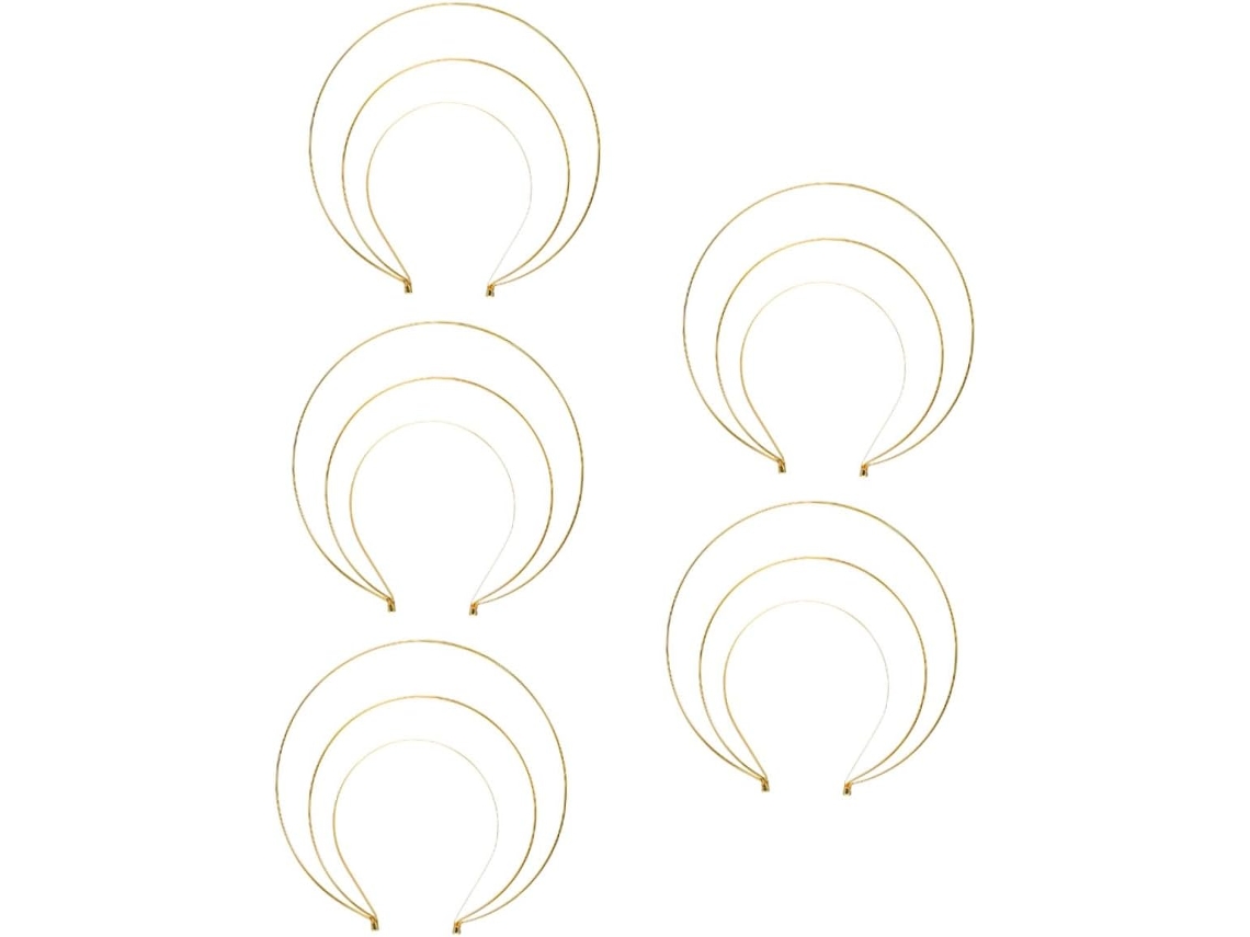 Tiara Coroa De Deusa De 5 Peças, Acessório Barroco De Três Camadas, Tiara Renascentista