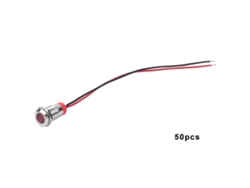 50 Unidades De Indicadores Led De Advertencia De Metal Rojo De 10 Mm, 24 V, Ip65, Bem-10c Para Automóviles