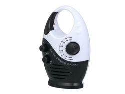 Mini radio AM/FM YIZHOOD impermeable con altavoz portátil (negro/blanco)
