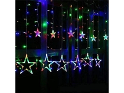12 Star Led Fairy Lights Christmas Curtain 138 Leds 8 Modes Indoor Outdoor Party Decoration Wedding Garden Varanda 