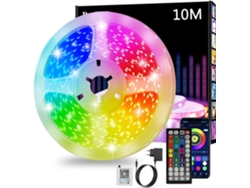 Tira Led Rgb De 10 Metros Con Control Remoto Y App Bluetooth