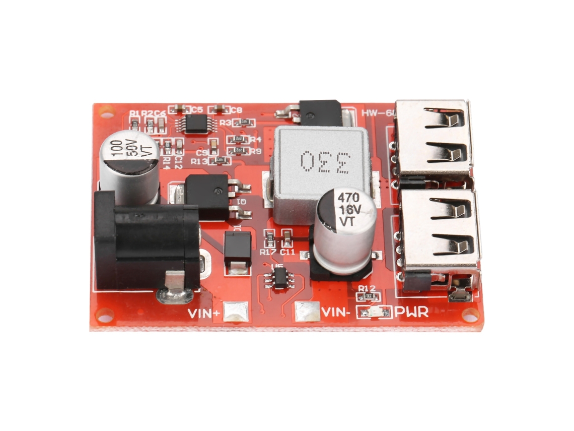 Módulo De Alimentación Estabilizada De 6-40 V A 5 V 3 A Con 2 Puertos Usb Para Teléfonos Móviles Y Tabletas.