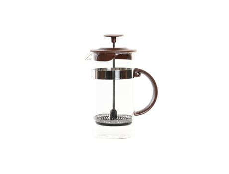 Cafetera de Émbolo Dkd Home Decor Castanho Transparente Acero Inoxidable Vidro de Borosilicato 16 X 9 X 18,5 Cm 350 Ml