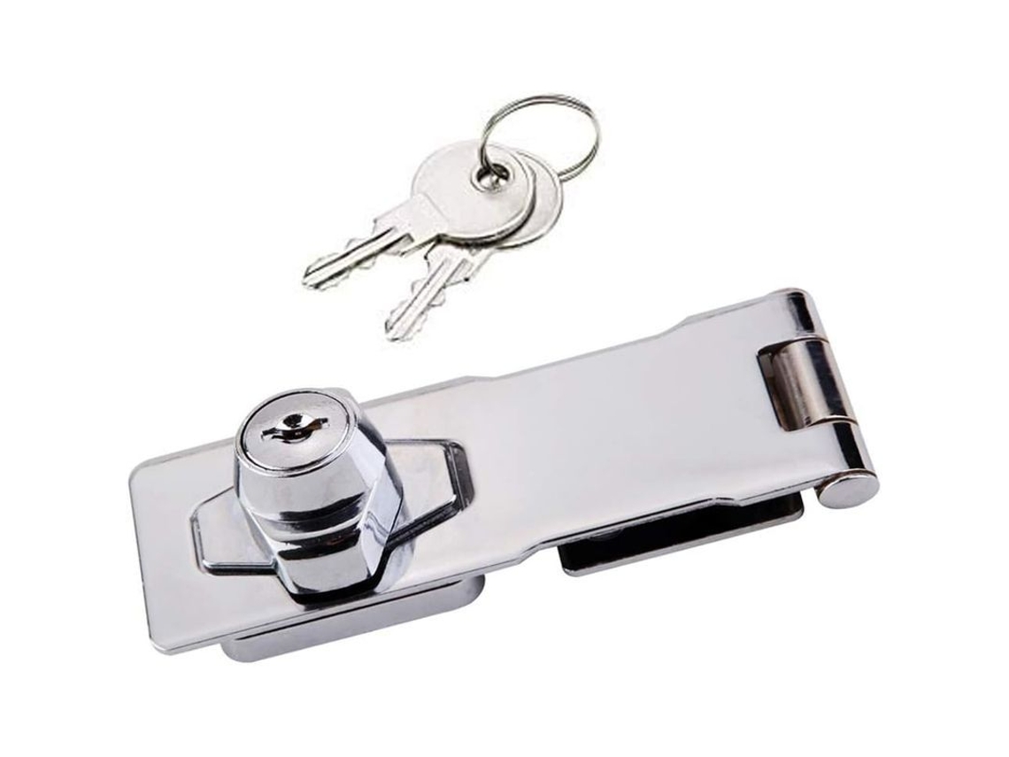 Cerradura Con Pestillo Integrado, Pestillo Autoblocante Para Puertas, Ventanas, Armarios, Jaulas Para Mascotas, Accesorios De Fijación (10 Cm)