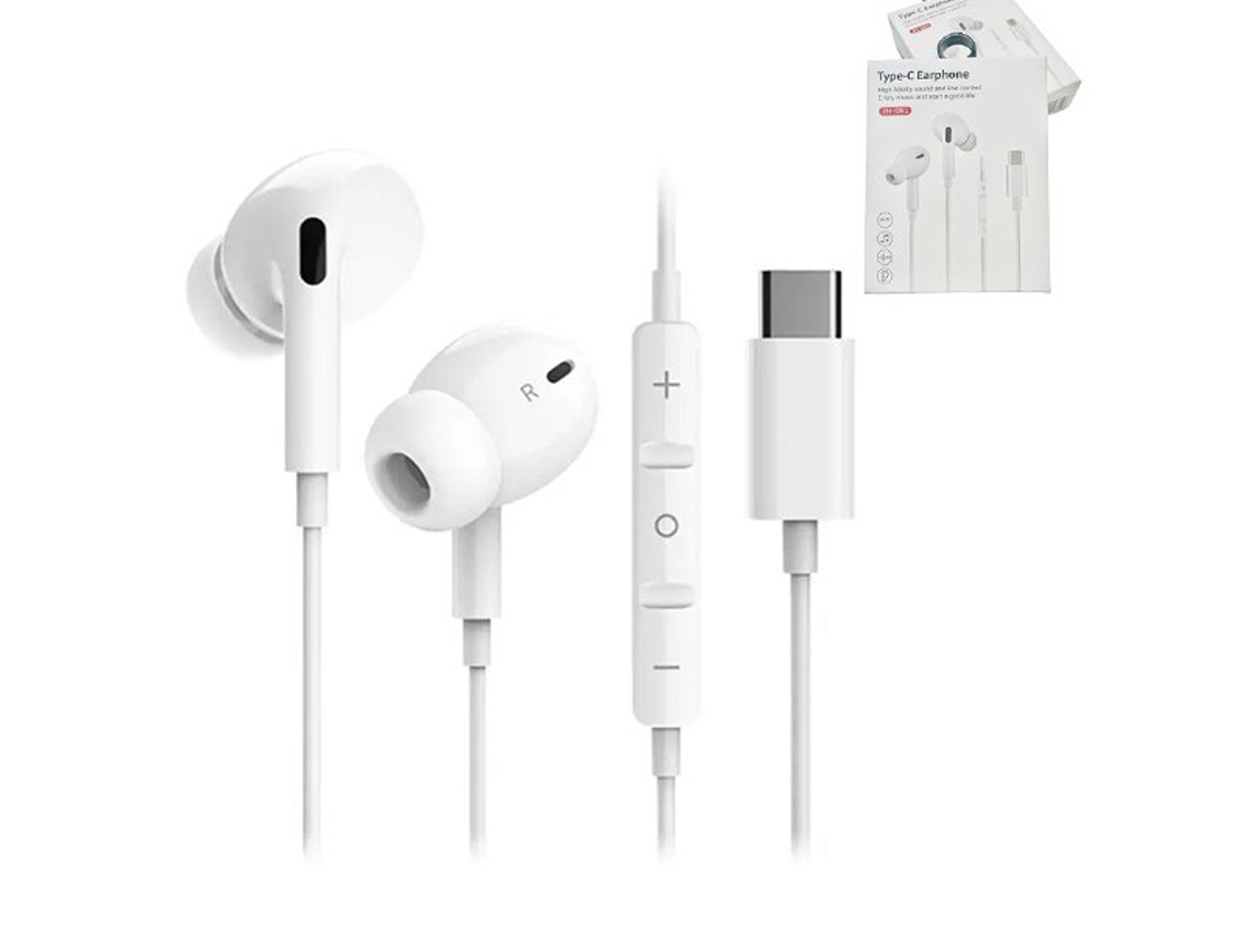 Auriculares Type-C Headset para Apple Iphone 14 Pro Blanco