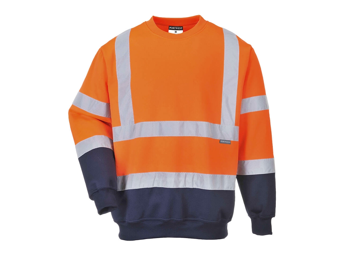 Sudadera Bicolor De Alta Visibilidad Para Seguridad Amarillo Marino / S