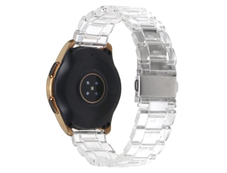 Correa TPU + PU 20mm para Samsung Galaxy Watch4 Classic 46mm 42mm/Watch4 44mm 40mm/Gear S2 Classic/Huawei Watch 2 - cristal claro