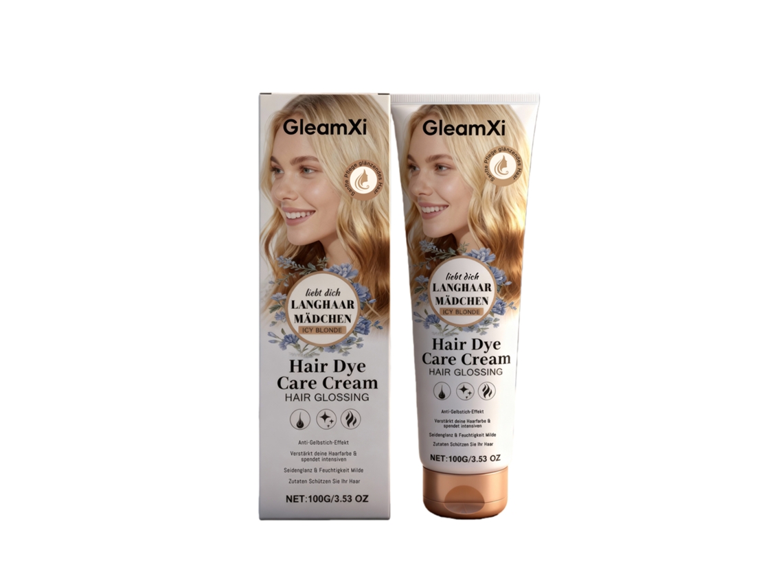 Crema para el tratamiento del color del cabello, protección y brillo.