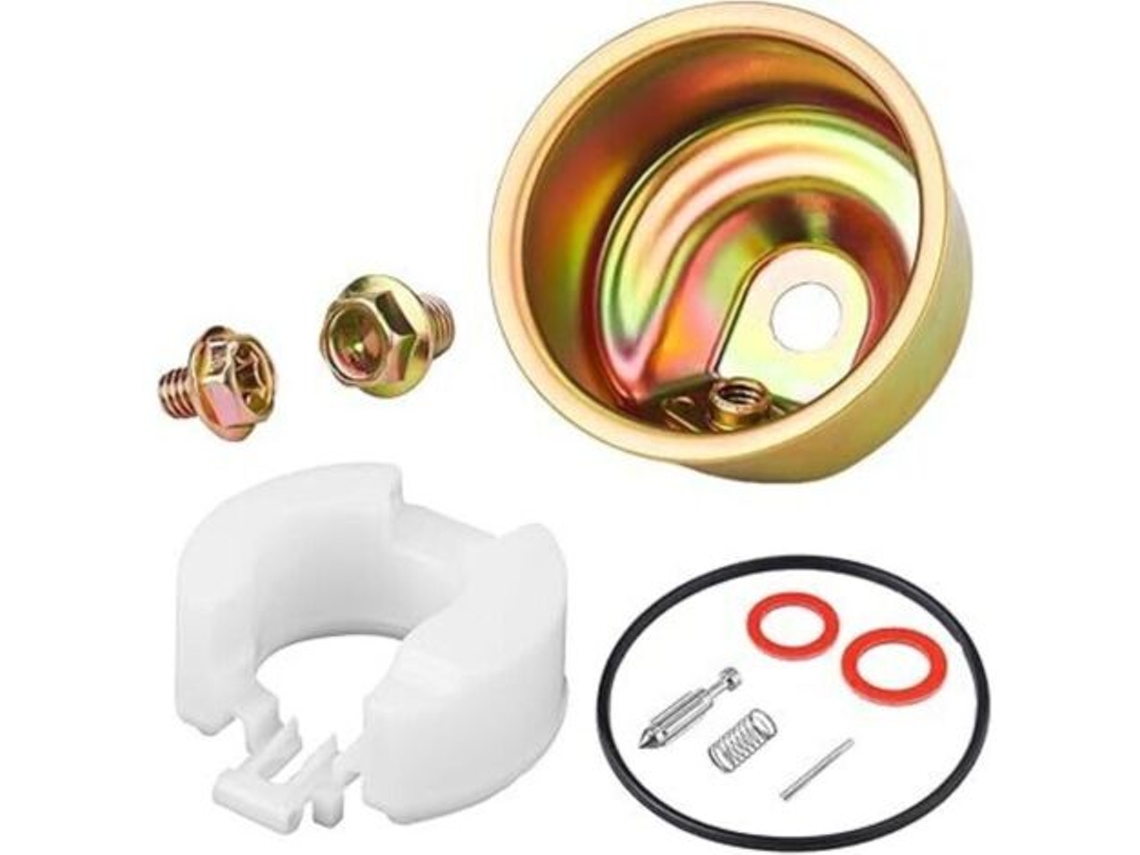 Kit de carburador para motores Honda con cuba, aguja y junta; compatible con Honda GX120, GX160, GX200, GXV120, GXV140 y GXV160.