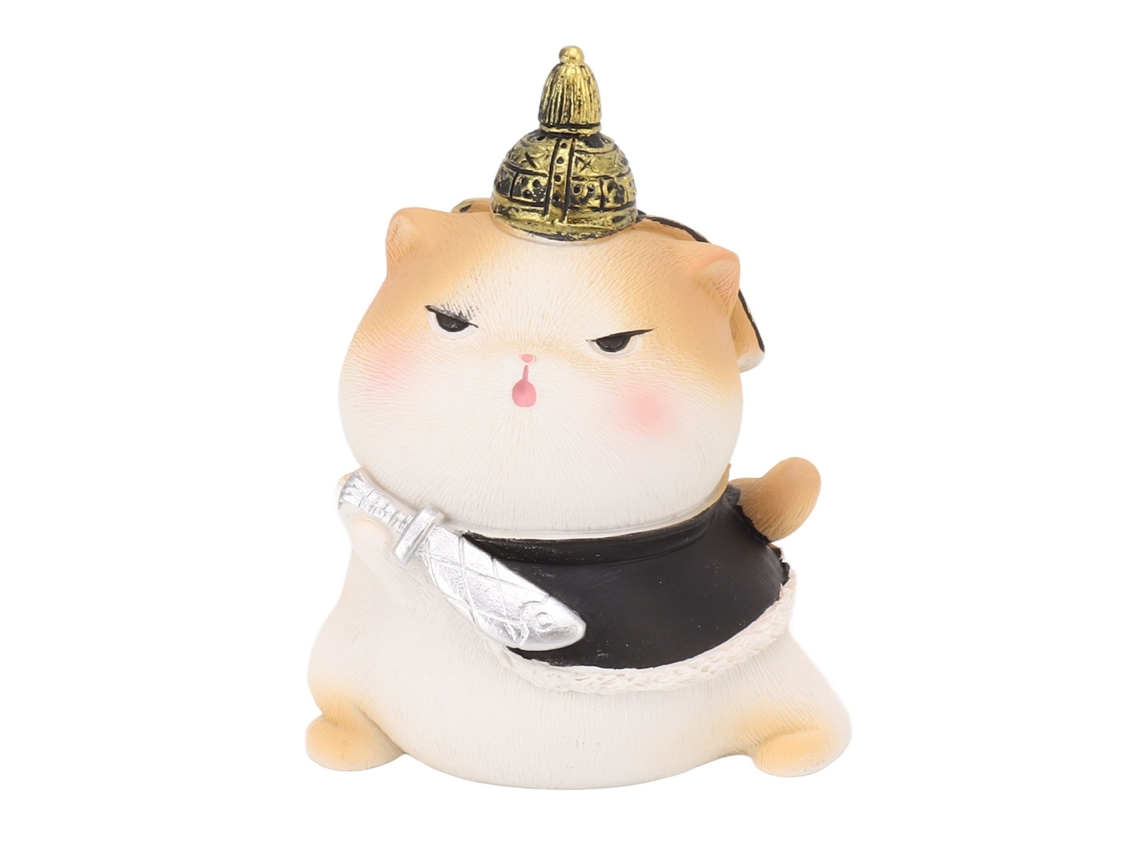 Adorno de gato de resina para decoración del hogar, mesa u oficina, lindo adorno de animal para Año Nuevo