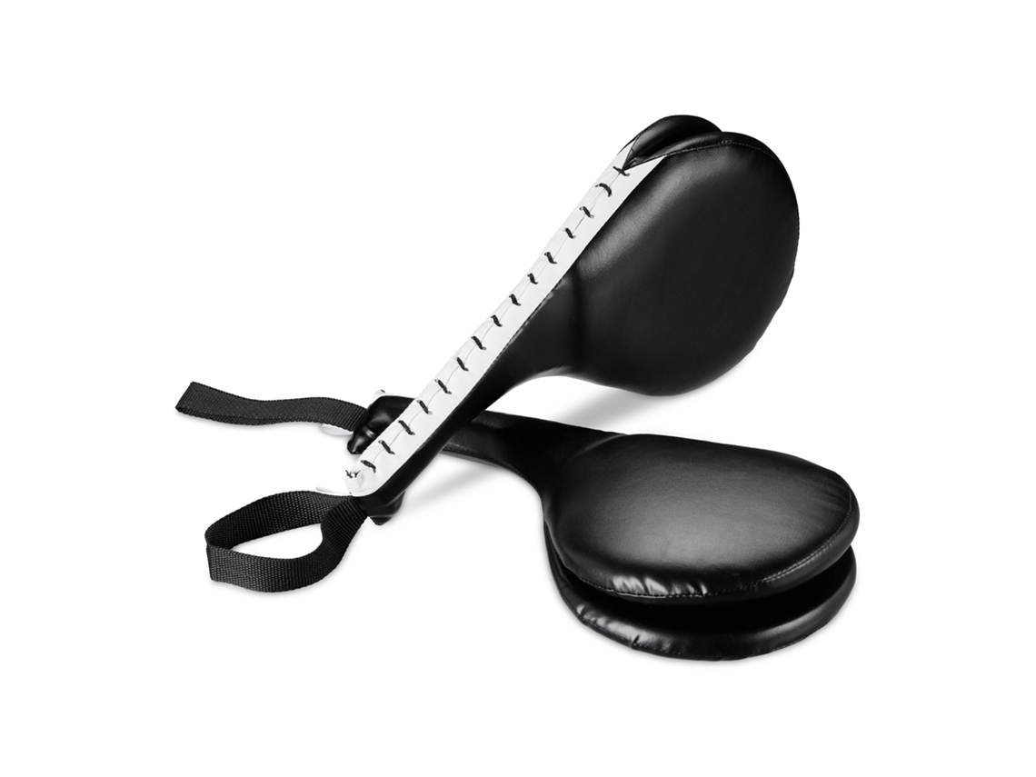 Relaxdays Conjunto 2 Almofadas Taekwondo, Duplo Impacto, Kick Pad, Artes Marciais, A X L X P: 51 X 18,5 X 8 Cm, Preto