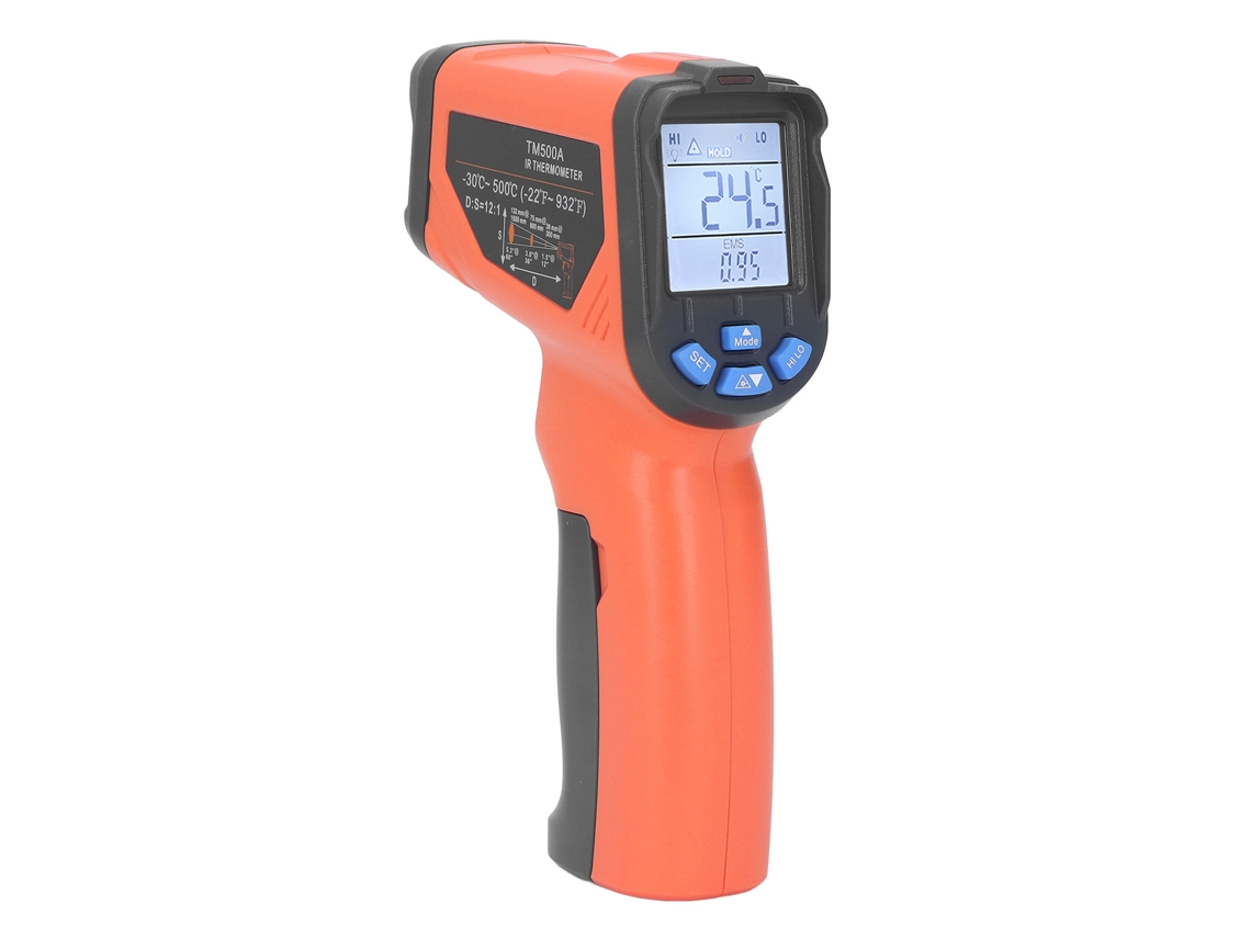 Termómetro Infrarrojo Sin Contacto De Alta Precisión Con Pantalla Lcd Iluminada, Pistola De Temperatura Industrial