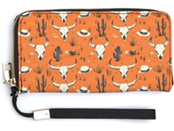 Cartera pequeña de piel para mujer, estilo retro, con cremallera y compartimentos, con cremallera para viajar.