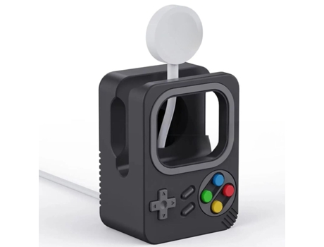 Sens Soporte Base De Silicona Retro Para Apple Watch Series 6 Black Charger