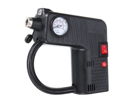 Compresor de aire Inflador de neumáticos Bomba de aire para automóvil de 12 V con manómetro Bomba de aire eléctrica de mano con luz de flash Martil...