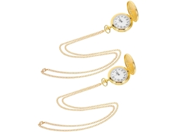 Conjunto De 2 Piezas De Reloj De Cuarzo Vintage Con Elegante Collar Para Mujer, Diseño Elegante Y Refinado.