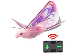 BJ-Drone Juguete electrónico de pájaro volador con control remoto, ligero, duradero y luminoso, pájaro de simulación para niños