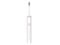 Cepillo de dientes eléctrico magnético Sfushos con cerdas suaves, blanco (8 cabezales, estuche incluido)