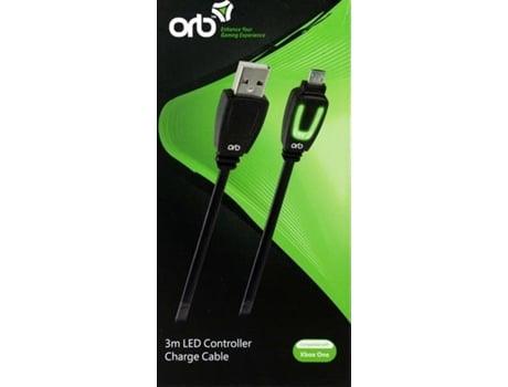 Cable de carga y reproducción del controlador LED Orb de 3 metros/Xbox One