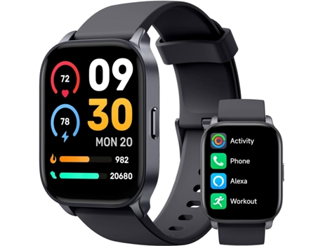 BISBISOUS Idw17 Reloj Inteligente con Función de Llamada Femenina Ip68 Resistente al Agua Compatible con Android Iphone Negro