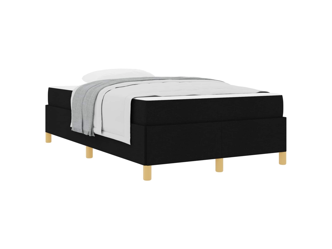 Maison Exclusive - Estructura De Cama Con Colchón Negro 120 X 200 Cm Tela