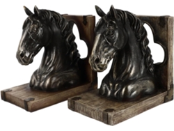 Sujetalibros Retro De Resina Con Forma De Cabeza De Caballo, Clips Decorativos Para Libros, Accesorio Para Estantería