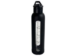 Botella De Agua Deportiva Portátil Con Tapa De Ventosa, Gran Capacidad De 700 Ml, Bisagra Con Funda De Silicona Graduada, Vidrio De Un