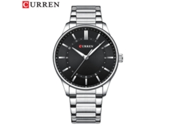 Reloj De Cuarzo Sencillo E Impermeable Para Hombre (plateado Y Negro) Con Correa De Acero Inoxidable, Estilo Casual.