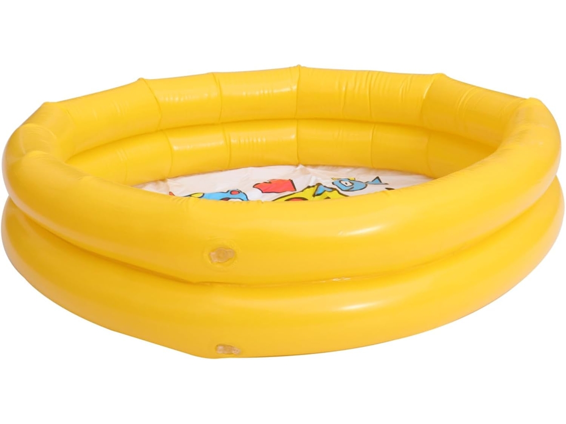 Piscina Inflable Bebés Niños Amarillo Animados, Verano