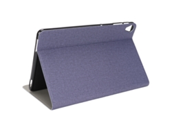 Funda de piel sintética suave para tableta de 10,4 pulgadas, resistente a arañazos y al desgaste, color azul claro y dorado.