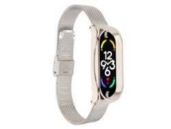 Pulsera De Malla De Acero Inoxidable Para Mi Band 7 - Elegante, Transpirable Y Flexible - Plateada