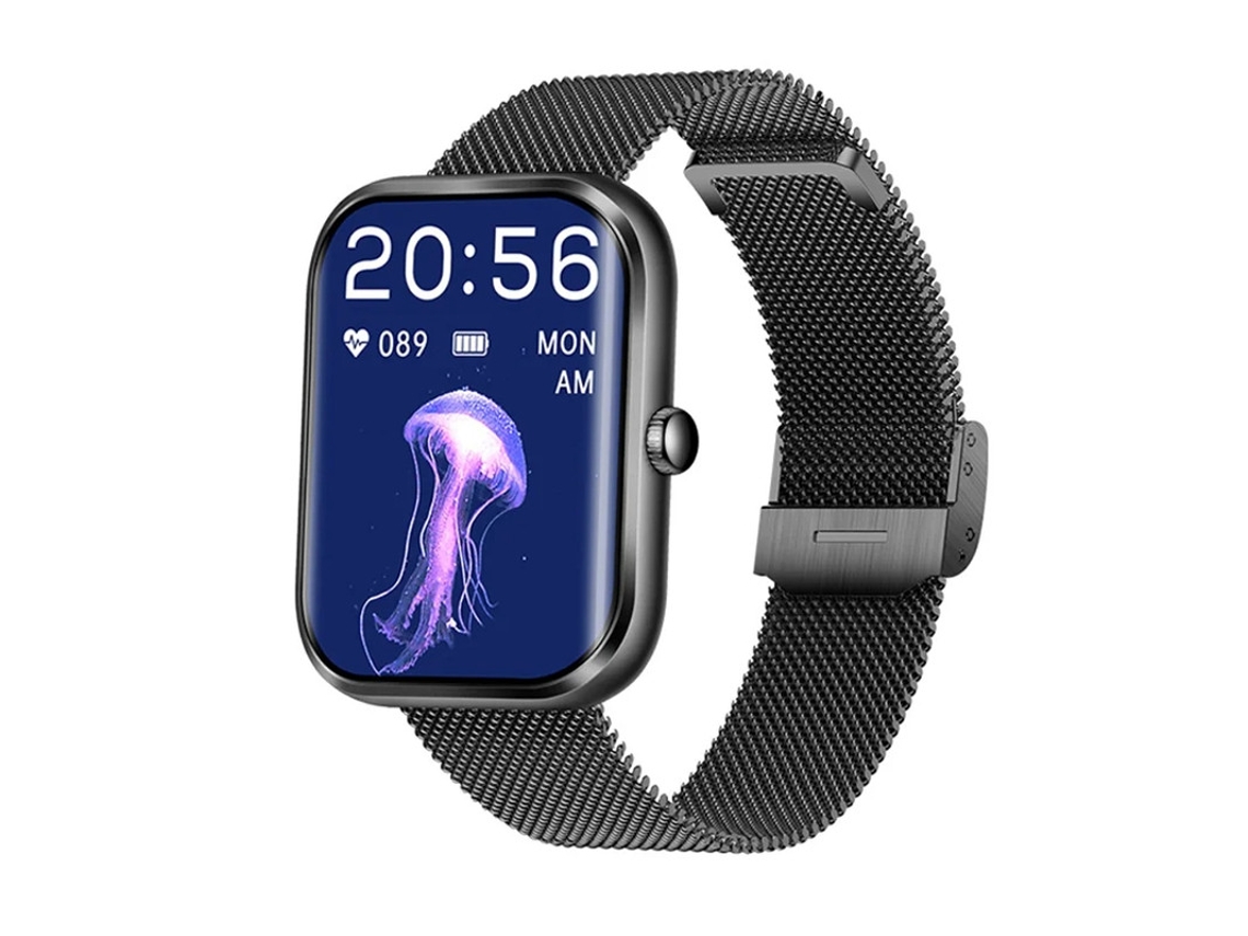 Reloj inteligente Bestvite con llamadas Bluetooth, pantalla de 1,96'', monitor de frecuencia cardíaca, monitor de presión arterial y modos deportivos.