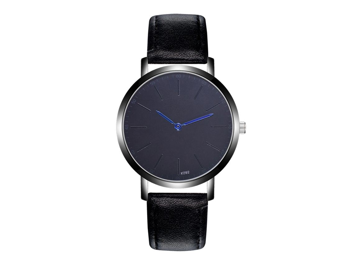 Reloj De Pulsera Analógico De Cuarzo Para Hombre, De Aleación, Con Diseño Casual Y Elegante, Color Negro.