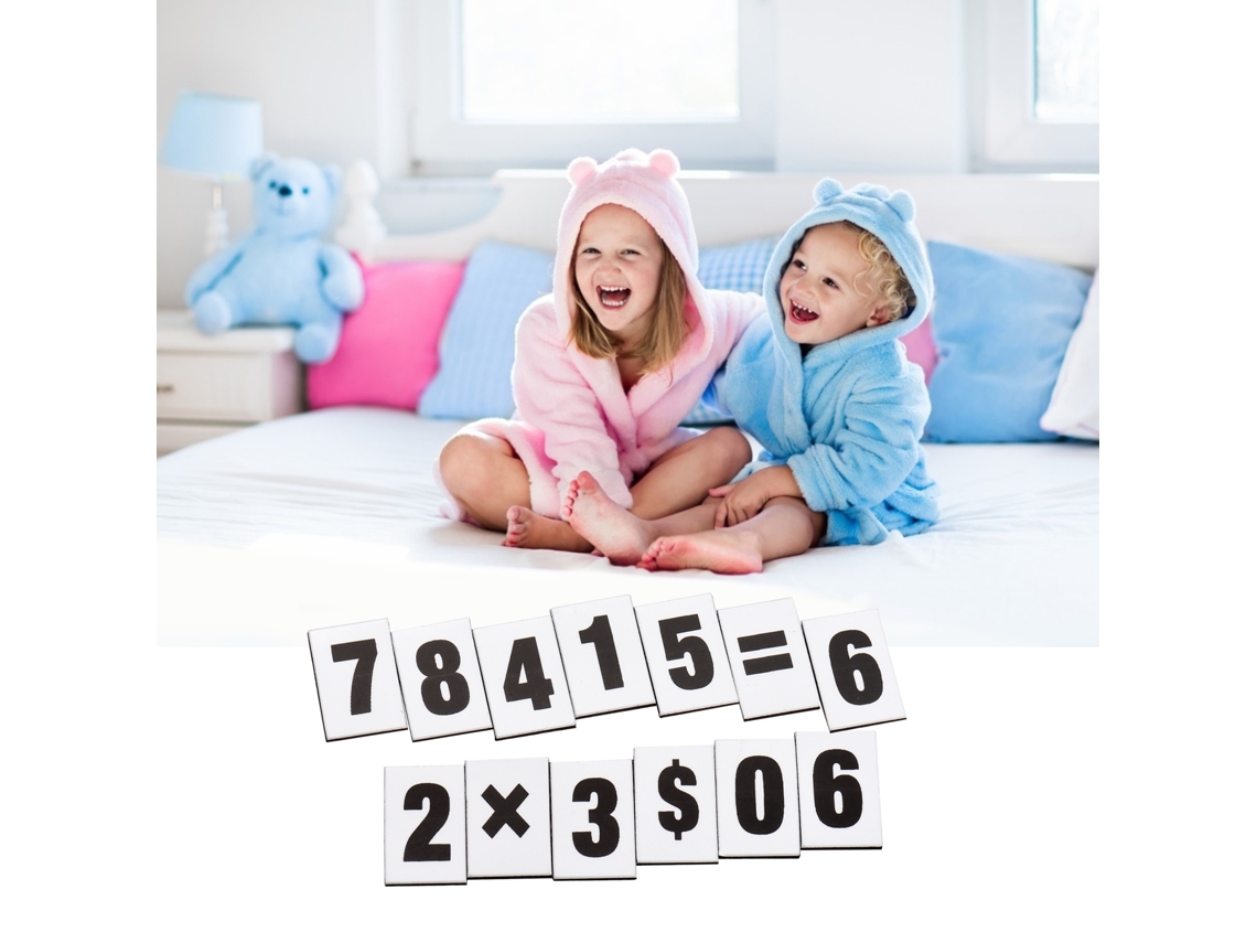 120 Peças de Números Magnéticos para Crianças Lousa Geladeira Calendário Operações Matemáticas | S/BRAND